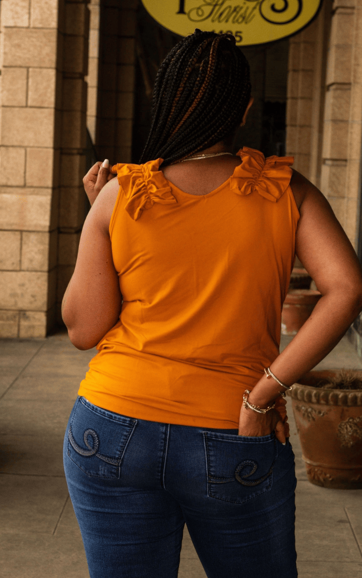 Bella Ruffle Shoulder Top (Available in 3 colors)