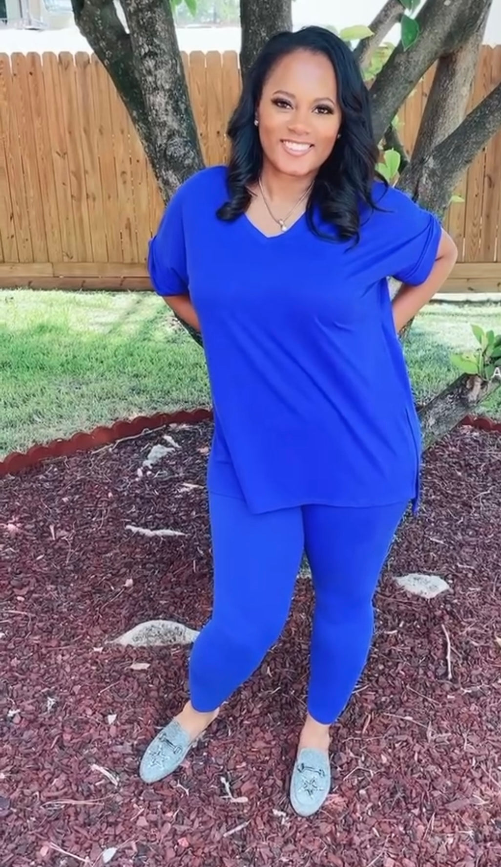 Jennifer Lounge Set (Bright Blue)