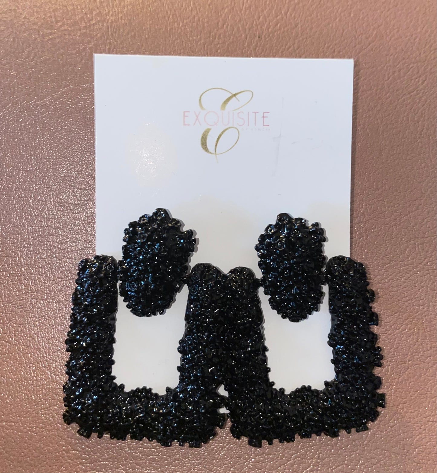 Boxy Earrings Black Earrings