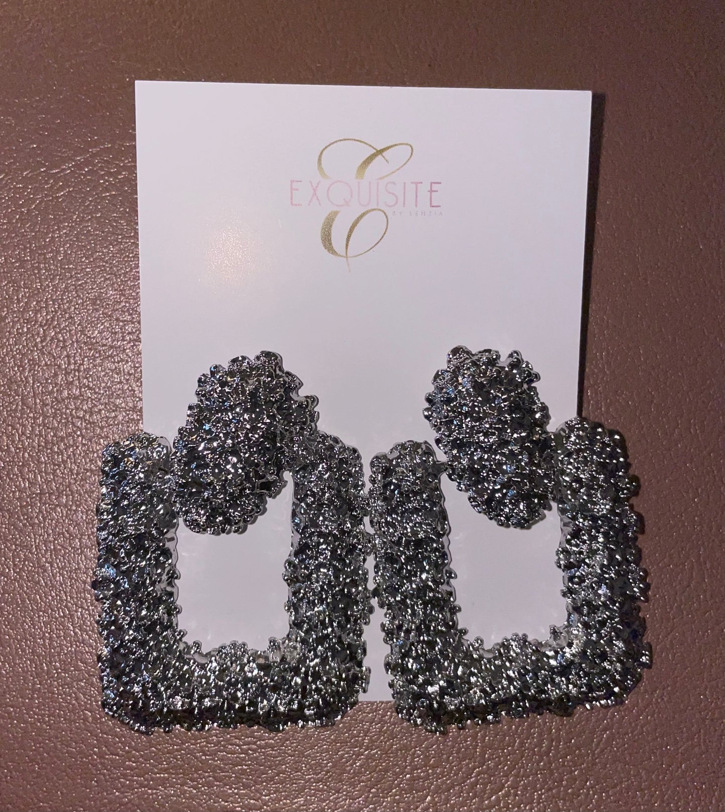 Boxy Earrings Iridescent Earrings